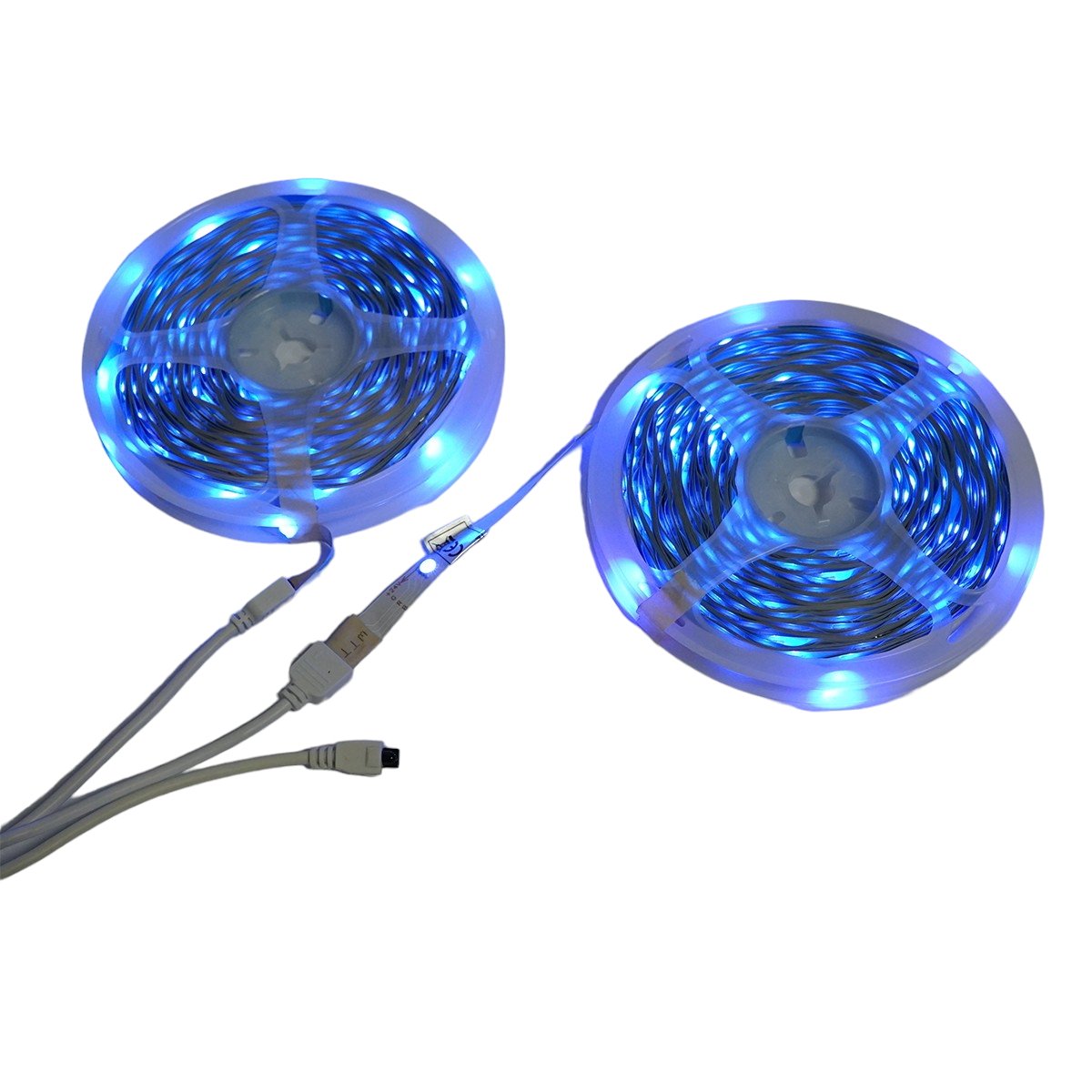 Banda LED smart 2x15m, 24V cu telecomanda, control vocal, bluetooth, aplicatie USB, 30m RGB IP20 Breckner Germany